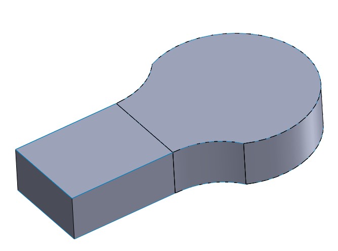   اعمال دستور Filled Surface جهت ایجاد سطح مابین مرزی مشخص در نرم‌افزار سالیدورک